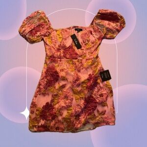 Lulus Pink Floral Party Dress